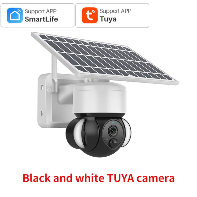 INQMEGA TUYA Camera with Solar Panel, PIR Motion Detection, Can Be Installed Separately, Video Surveillance CCTV Supports Alexa